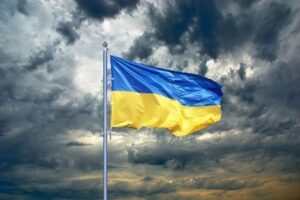 Flagge Ukraine,Foto von AWO International